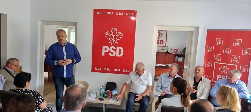 Vasile DÎNCU, președintele Consiliului Național al PSD și președinte al PSD Cluj a făcut o vizită de lucru la Organizația Municipală PSD DEJ